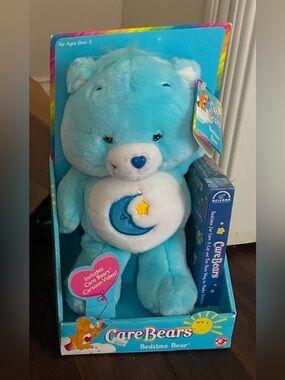 NWT Care Bears Bedtime Bear in Box with VHS Tape